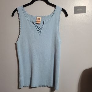 NWOT Faded Glory Blue Tank Sleeveless Size 12/14